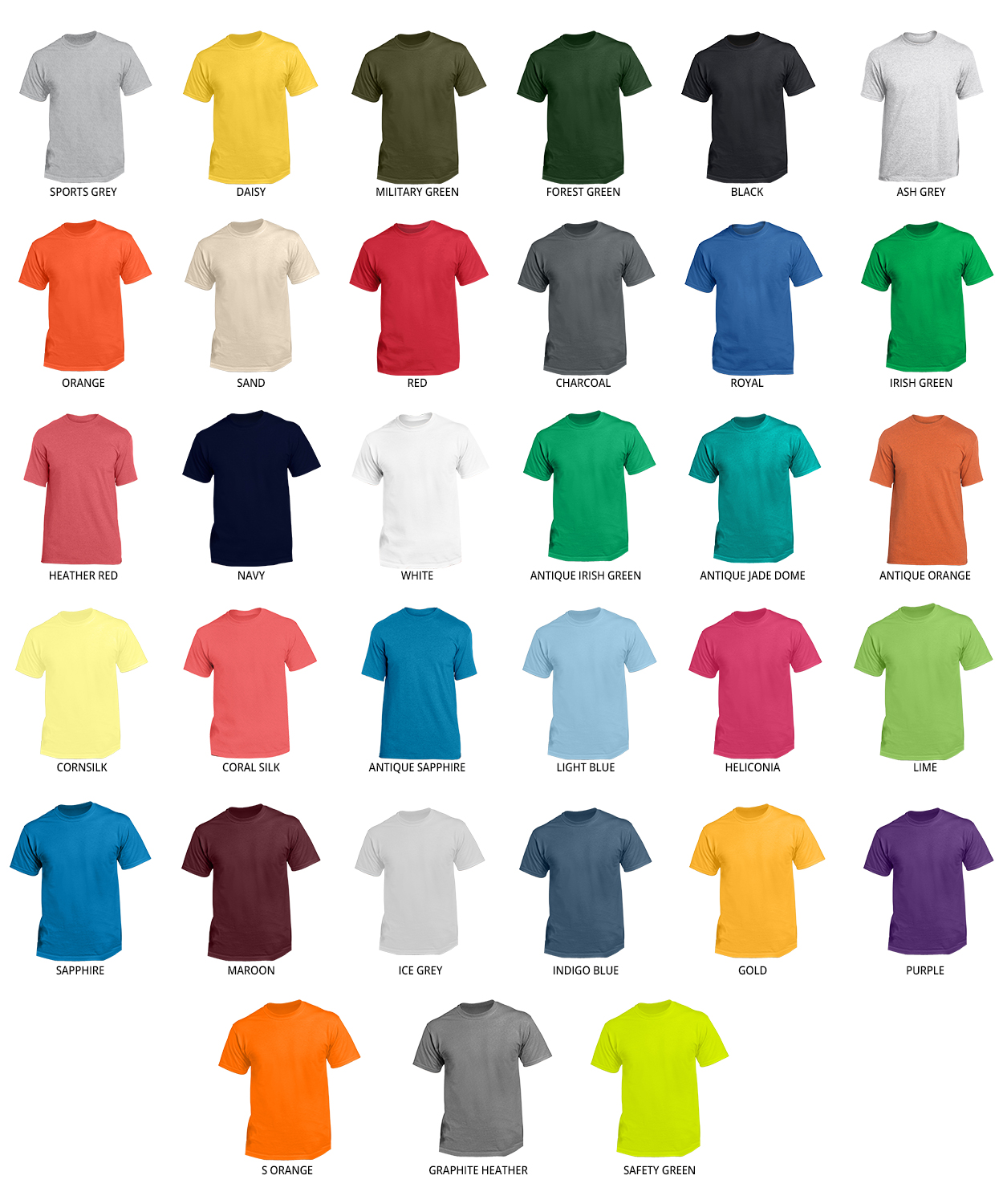 Coloured Heavy Cotton Shirt - Adults (Unisex) - Promotional Products ...