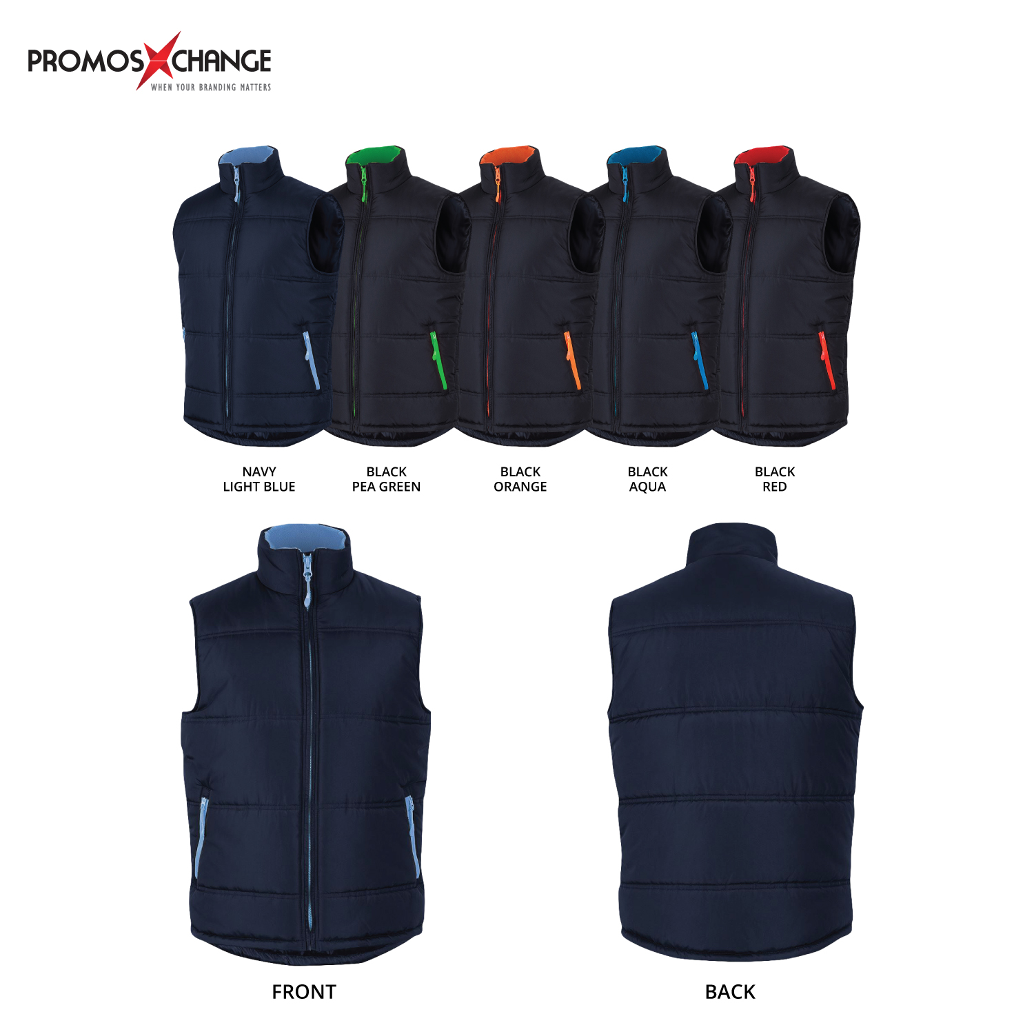 Zip Up Two Toned Vest main image 1